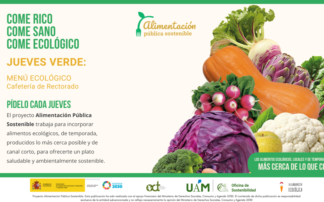 Alimentación Pública Sostenible proyecto que impulsa buenas prácticas para la transición hacia la sostenibilidad de la restauración colectiva en la UAM