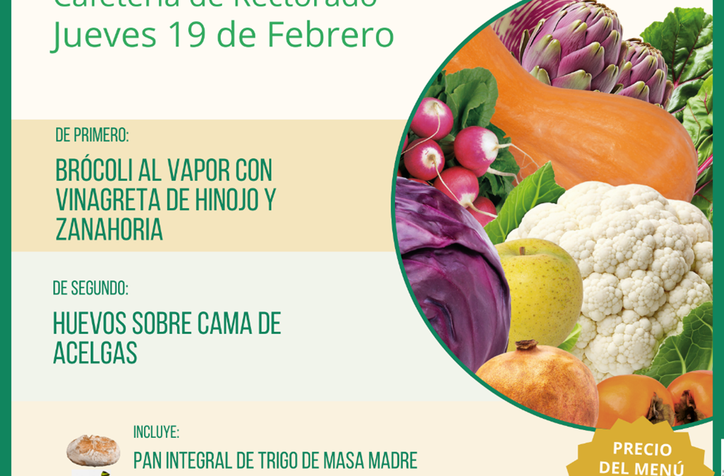 Menú Ecológico jueves 19 de febrero UAM