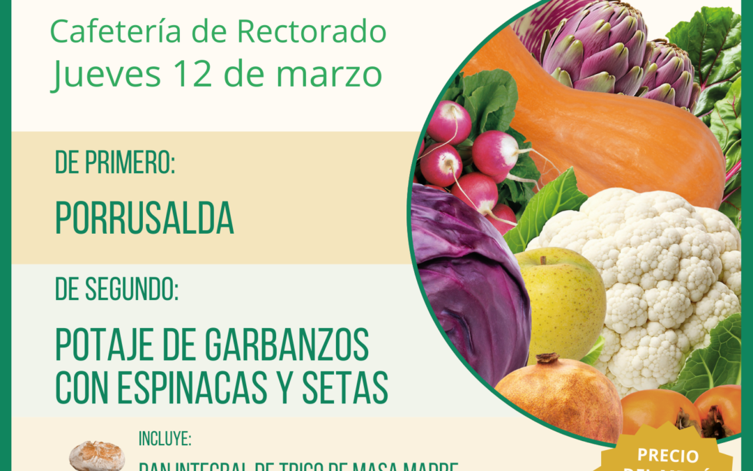 MENÚ ECOLÓGICO JUEVES 12 DE MARZO UAM