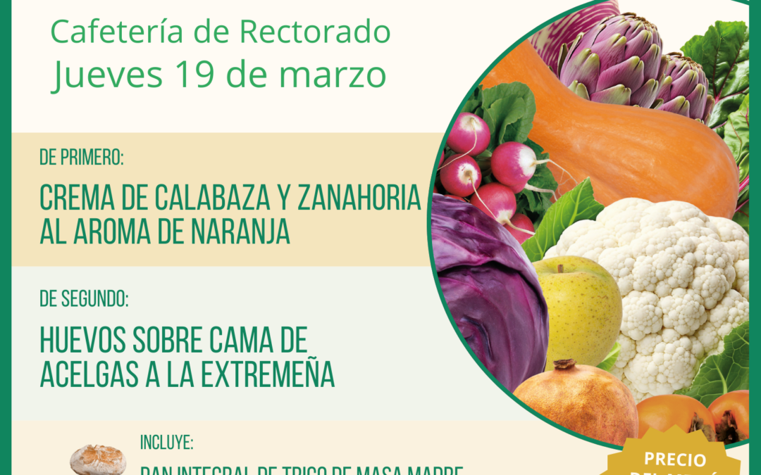 MENÚ ECOLÓGICO JUEVES 19 DE MARZO UAM