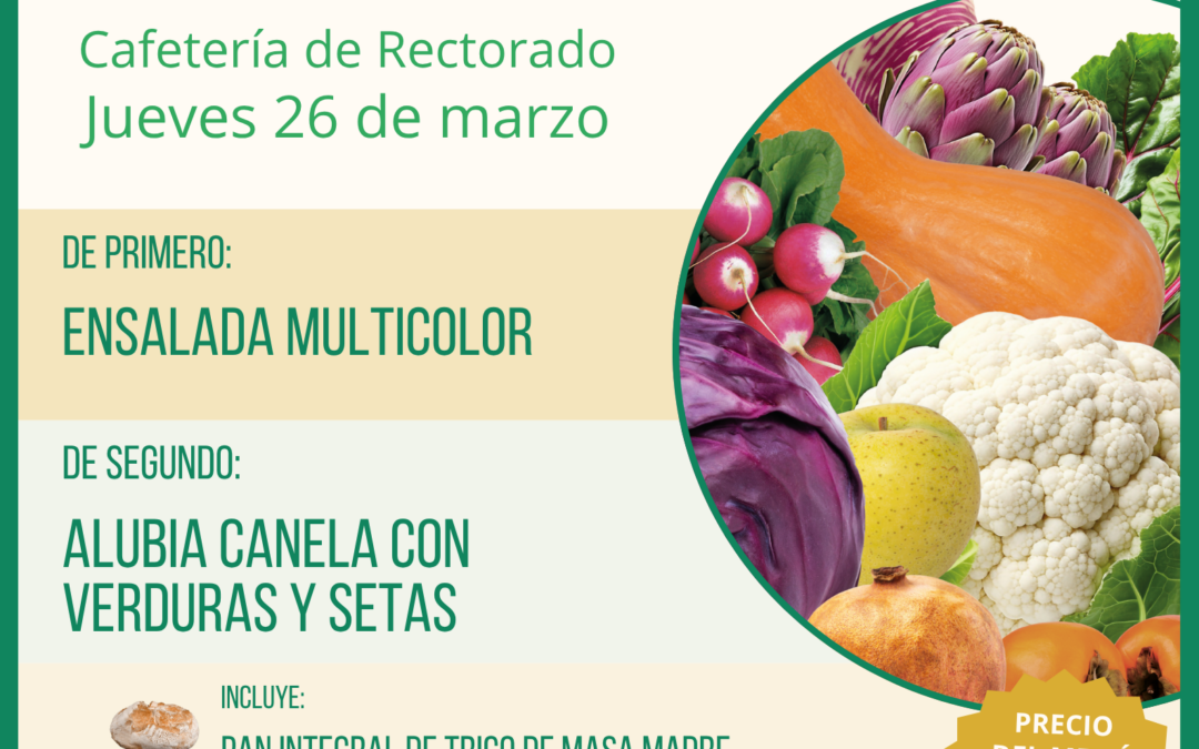 Menú Ecológico jueves 26 de marzo