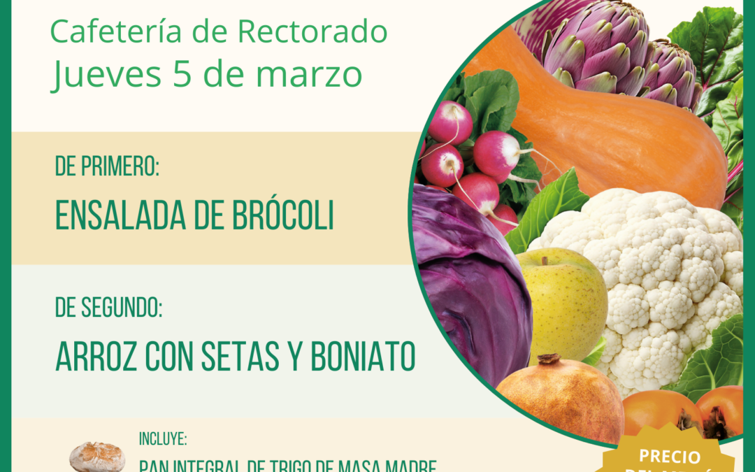 MENÚ ECOLÓGICO JUEVES 5 DE MARZO UAM