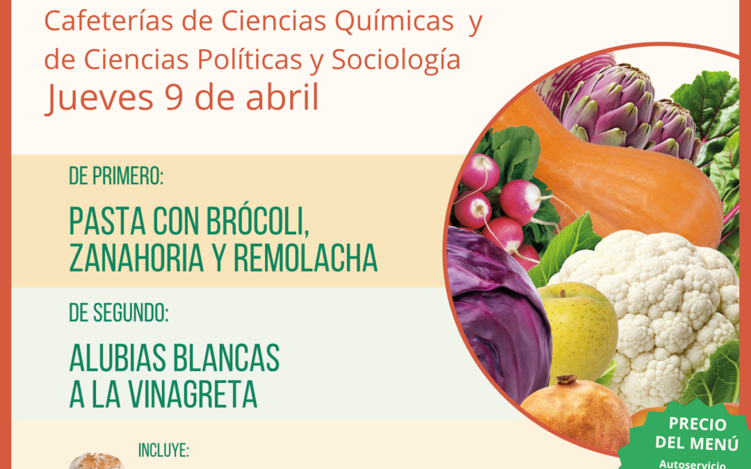 Menú ecológico jueves 9 de abril UCM