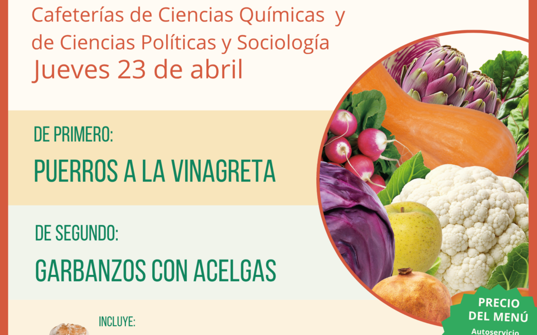 Menú Ecológico jueves 23 de abril UCM