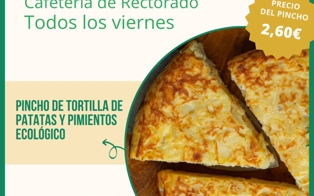 Nuevo pincho ecológico todos los viernes en la cafetería de Rectorado de la UAM