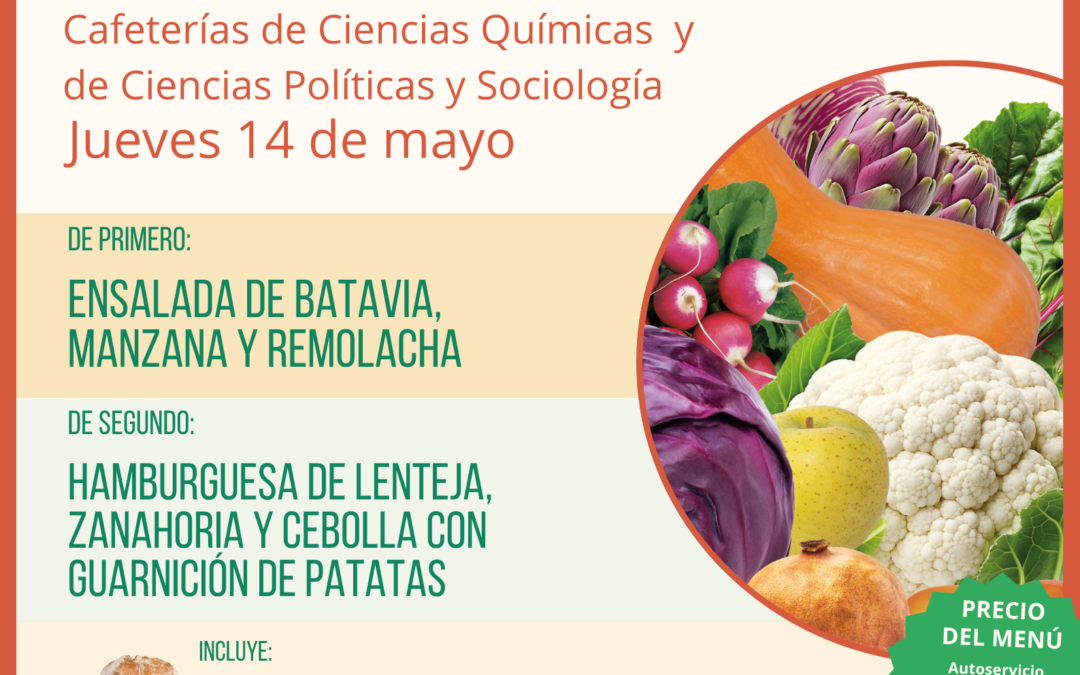 Menú Ecológico jueves 14 de mayo UCM