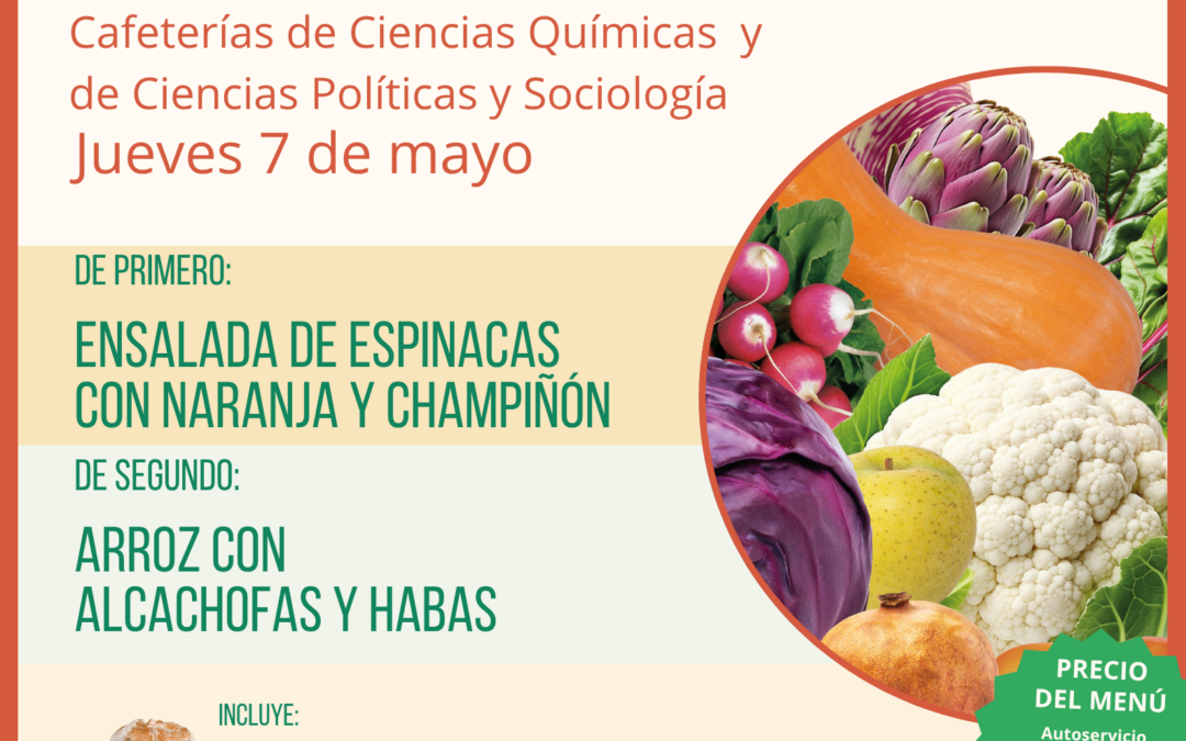Menú ecológico jueves 7 de mayo UCM