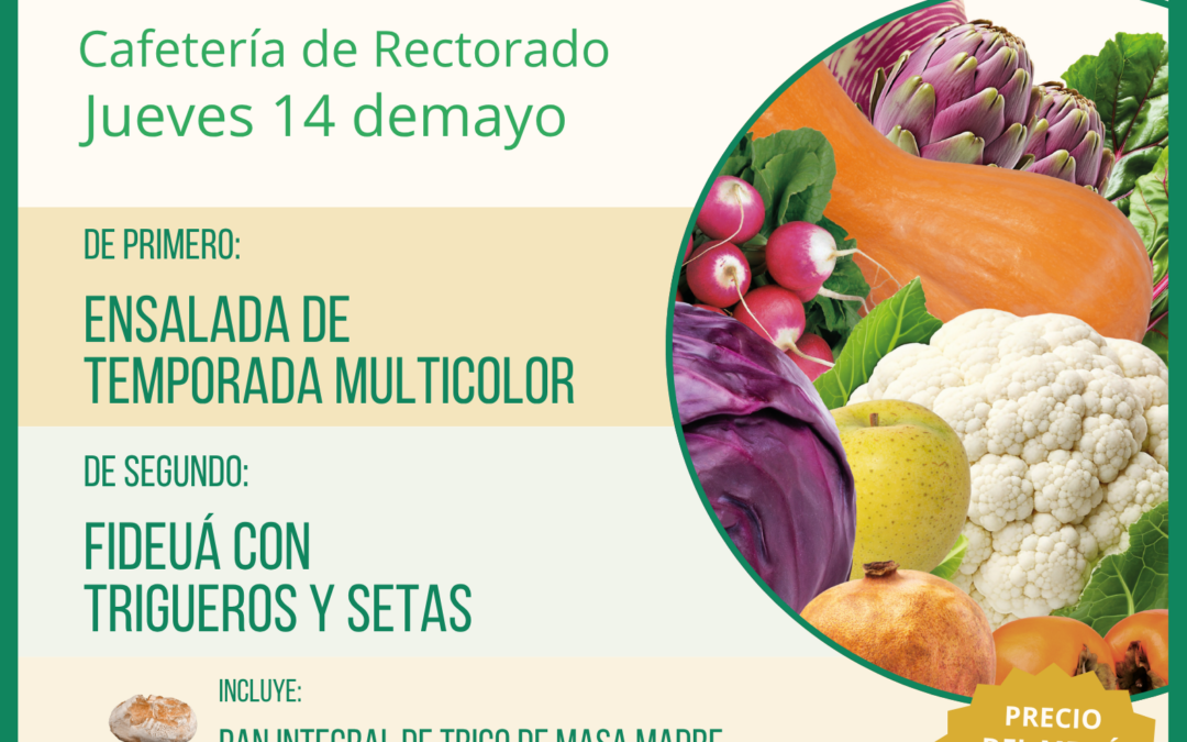 Menú ecológico jueves 14 de mayo UAM