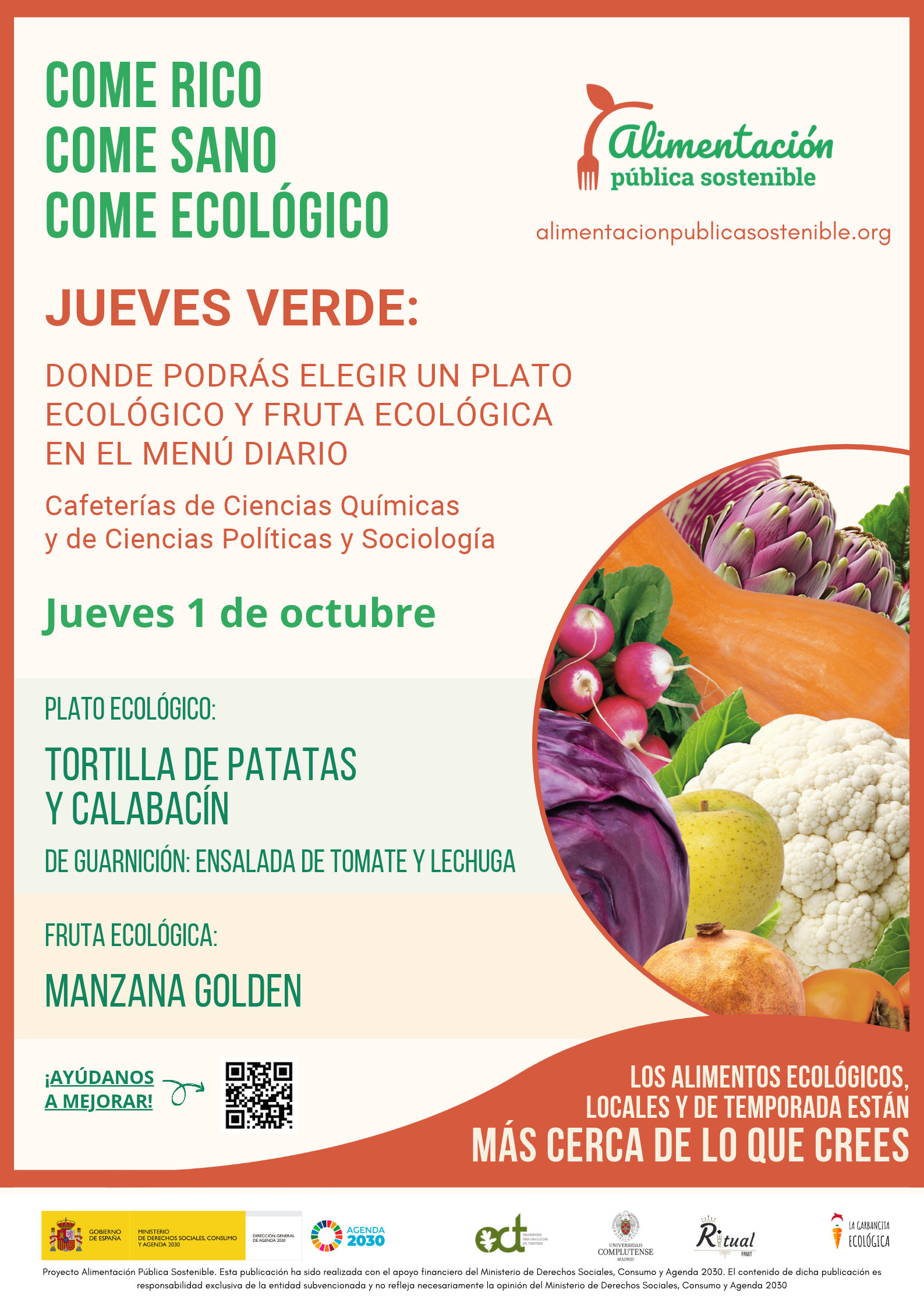 Oferta ecológica jueves 01 de octubre UCM